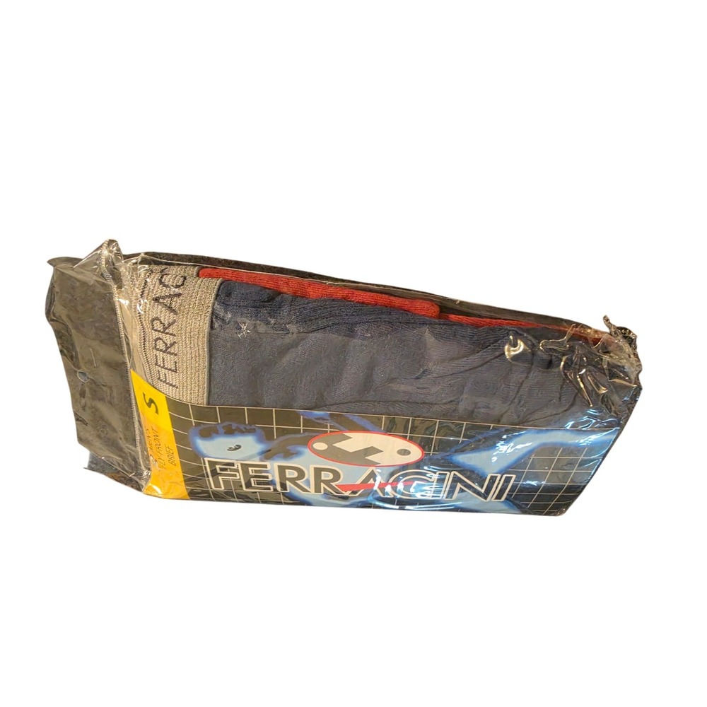 Ferracini Mens 2 Pack Fly-Front Briefs Size Small 28-30 100% Cotton Navy Red NEW - Picture 2 of 4